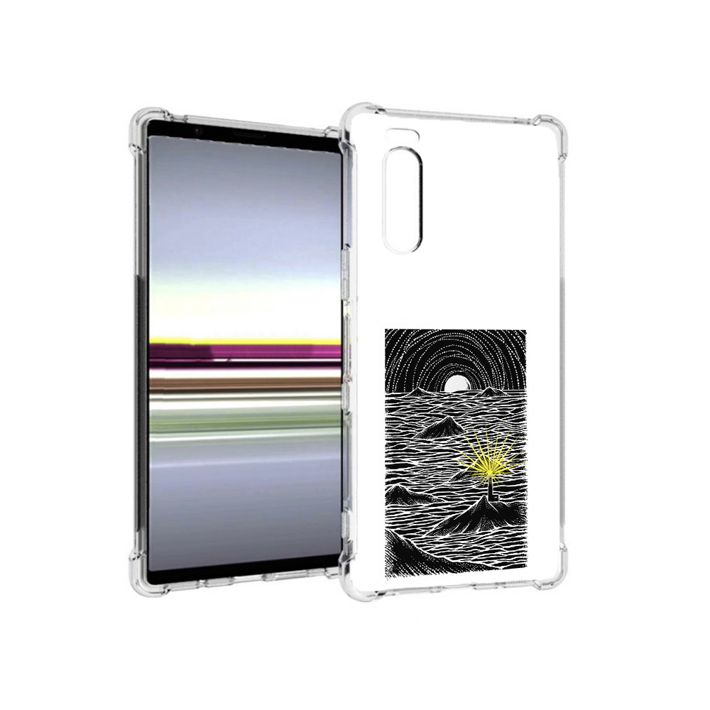 

Чехол MyPads Tocco для Sony Xperia 5 маяк в черно белом море (PT139963.234.460), Прозрачный, Tocco