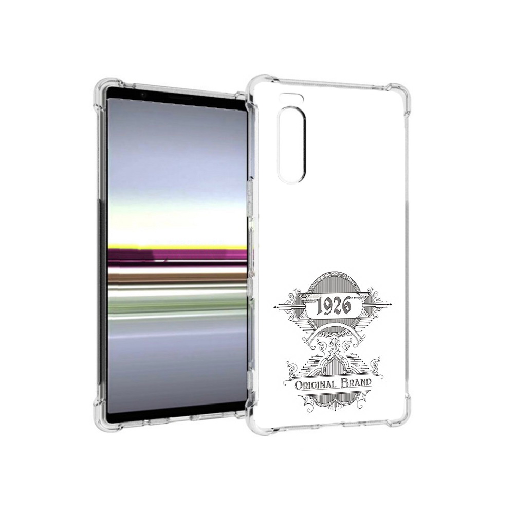 

Чехол MyPads Tocco для Sony Xperia 5 логотип черно белый (PT139963.234.446), Прозрачный, Tocco