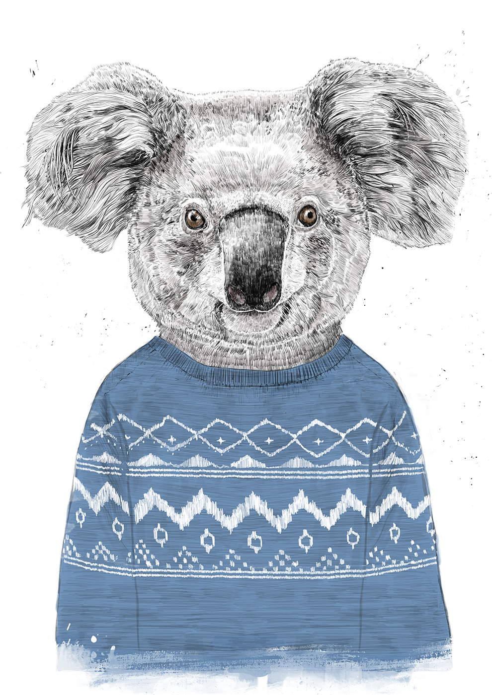 

Большой постер на стену Winter koala 50х70 см без рамы, BSWINCOALA