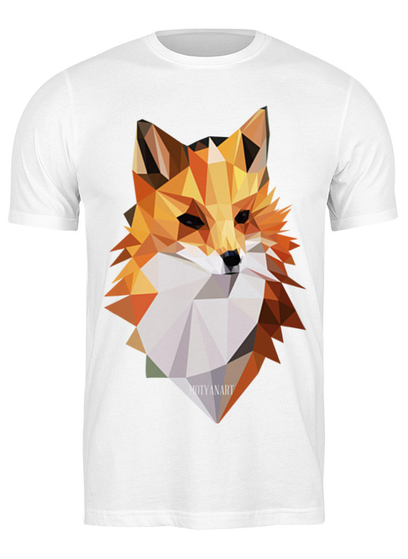 

Футболка мужская Printio Poly fox белая XL, Белый, Poly fox