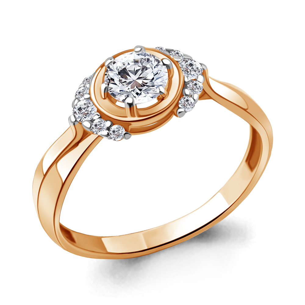 

Кольцо из серебра с фианитом р., Aquamarine 67380А, 67380А_925_з