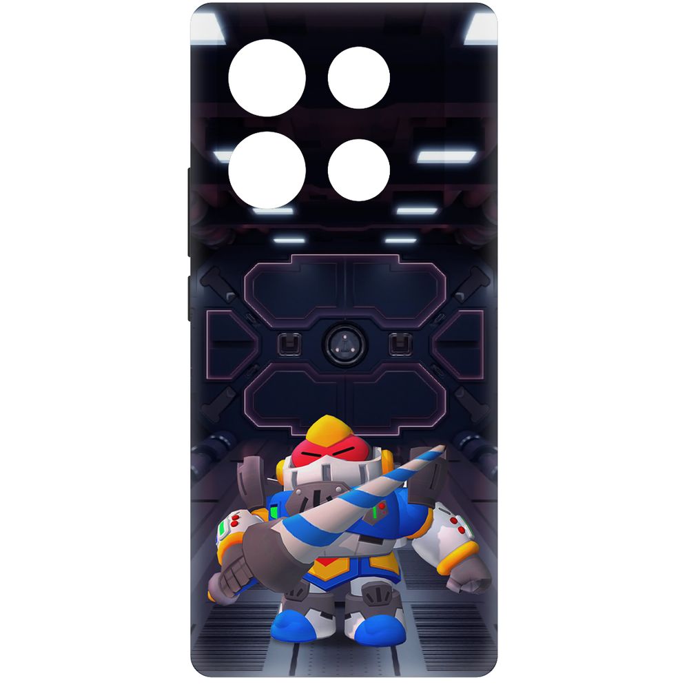 

Чехол-накладка Krutoff Soft Case Brawl Stars - Паладин Вольт-Меха для INFINIX Note 40, Черный