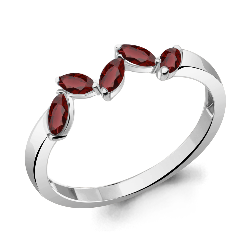 

Кольцо из серебра с гранатом р., Aquamarine 6945603, 6945603_925_р