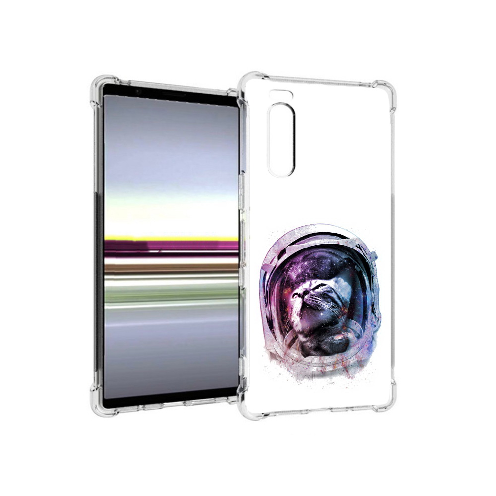 

Чехол MyPads Tocco для Sony Xperia 5 кот в шлеме (PT139963.234.396), Прозрачный, Tocco