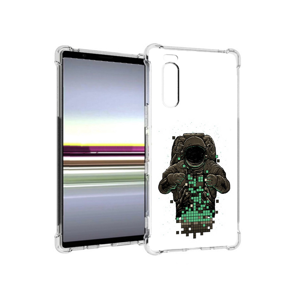 

Чехол MyPads Tocco для Sony Xperia 5 космонавт с пикселями (PT139963.234.394), Прозрачный, Tocco