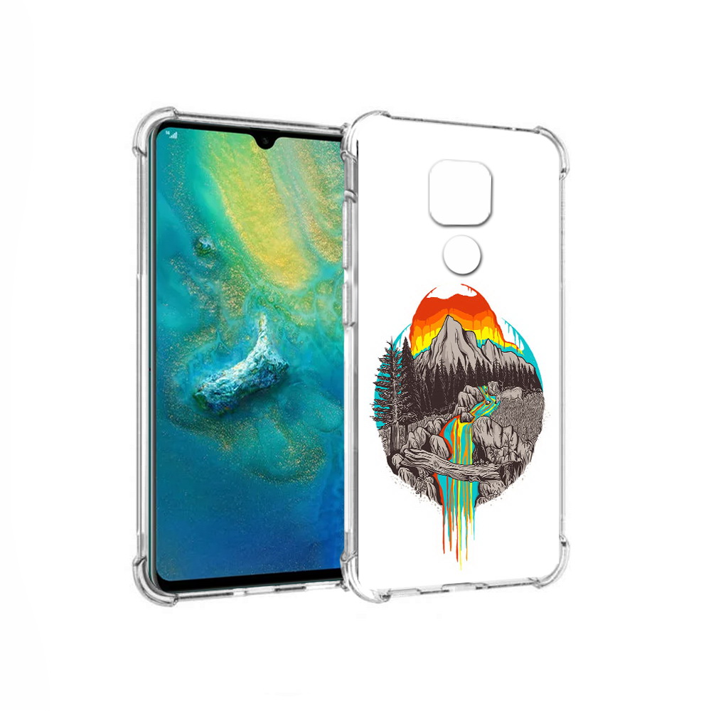 

Чехол MyPads Tocco для Huawei Mate 20x Радужный водопад (PT124578.30.144), Прозрачный, Tocco