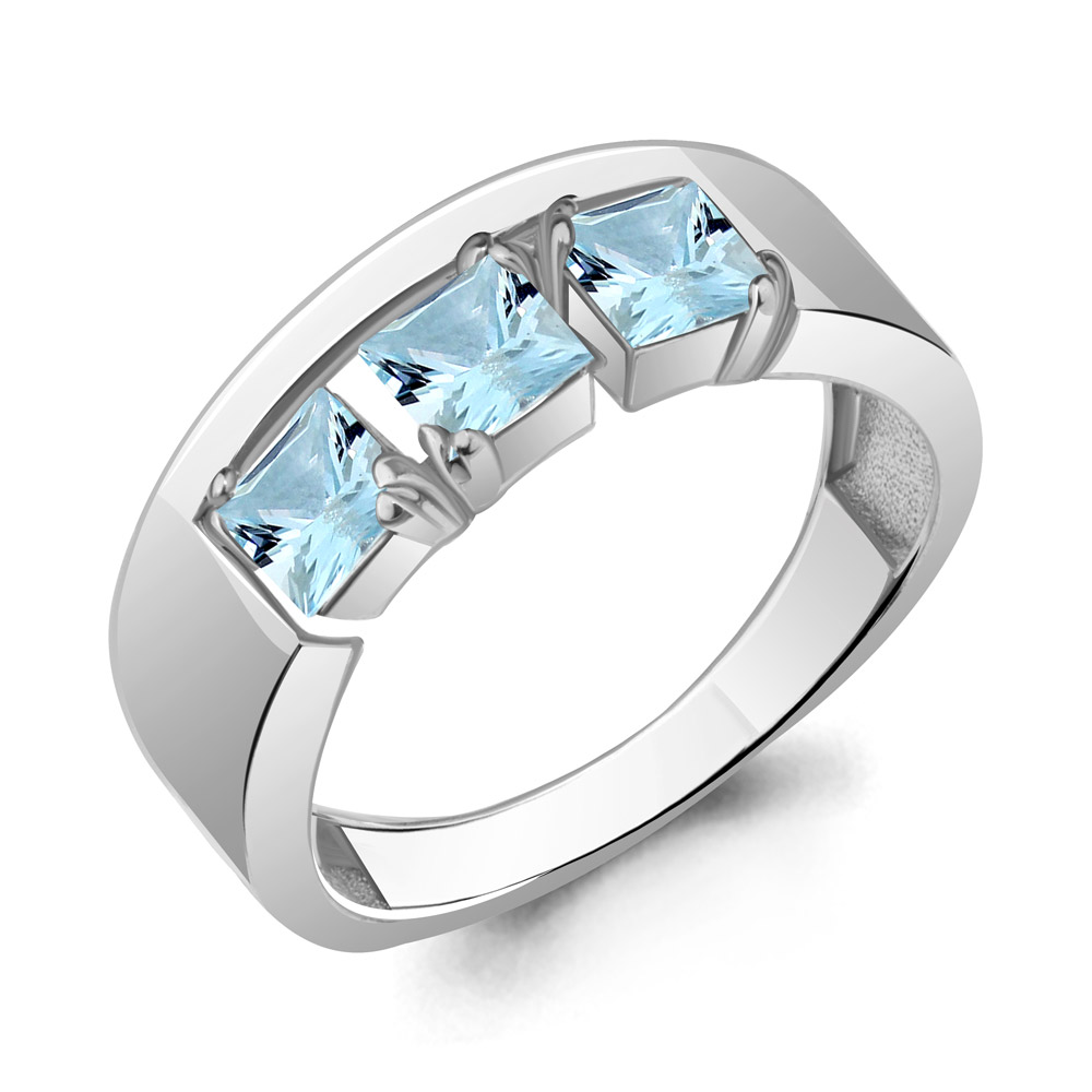 

Кольцо из серебра с топазом р. Aquamarine 6966202, 6966202_925_р