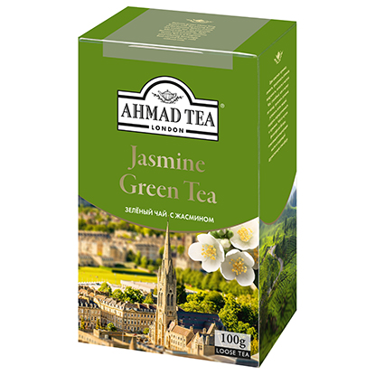 

Чай зеленый Ahmad Tea байховый листовой с жасмином 100 г