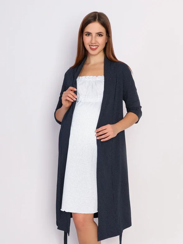 

Комплект домашний для беременных женский Fashion Margo КЖ0244 синий 52 RU, КЖ0244