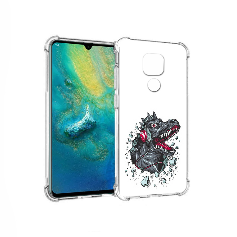 

Чехол MyPads Tocco для Huawei Mate 20x Нарисованный динозавр в наушниках (PT124578.30.124), Прозрачный, Tocco