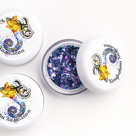 

Набор, Zoo Nail Art, Конфетти «Хамелеон» №1524, 4 шт.