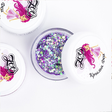 

Набор, Zoo Nail Art, Шестигранники микс «Крылья феи» №1558, 3 шт.