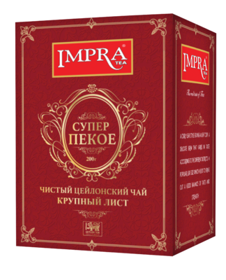 

Чай черный Impra Супер Пекое крупнолистовой Шри-Ланка 200 г