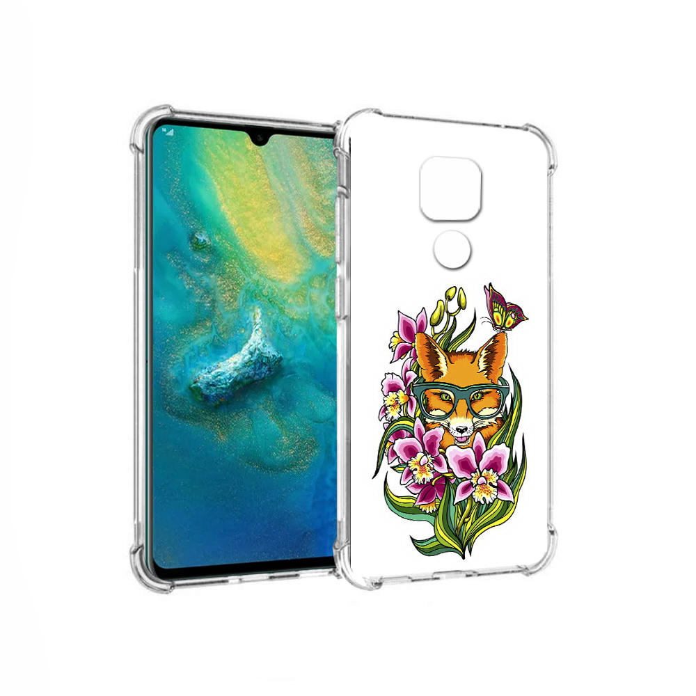 Чехол MyPads Tocco для Huawei Mate 20x Лиса в цветах (PT124578.30.108)