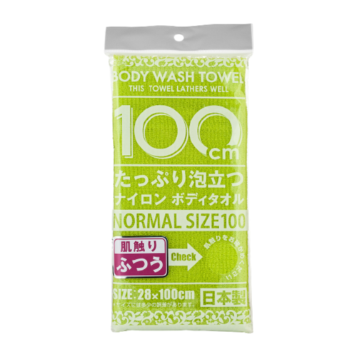 фото Мочалка yokozuna shower long body towel для тела массажная салатовая, 28/100 см