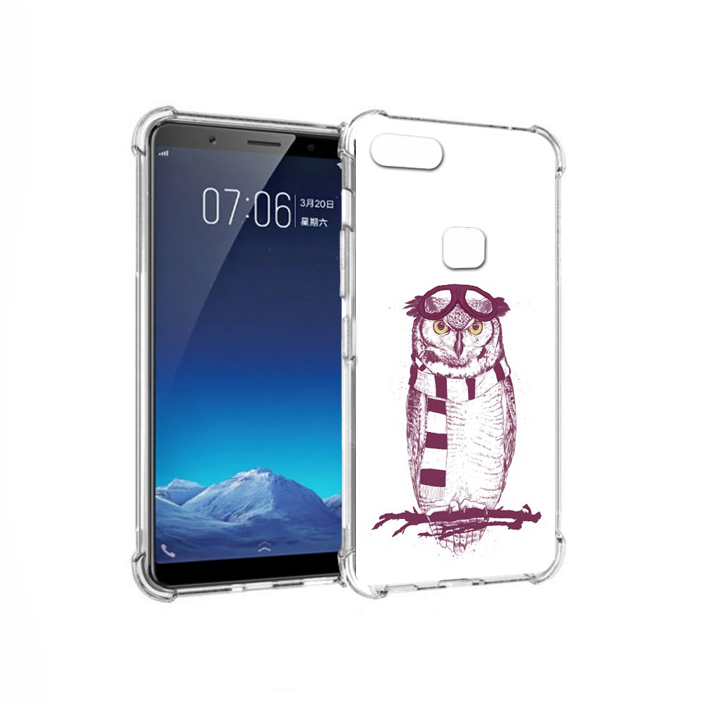 

Чехол MyPads Tocco для Vivo X20 сова-летчик (PT108350.433.612), Прозрачный, Tocco