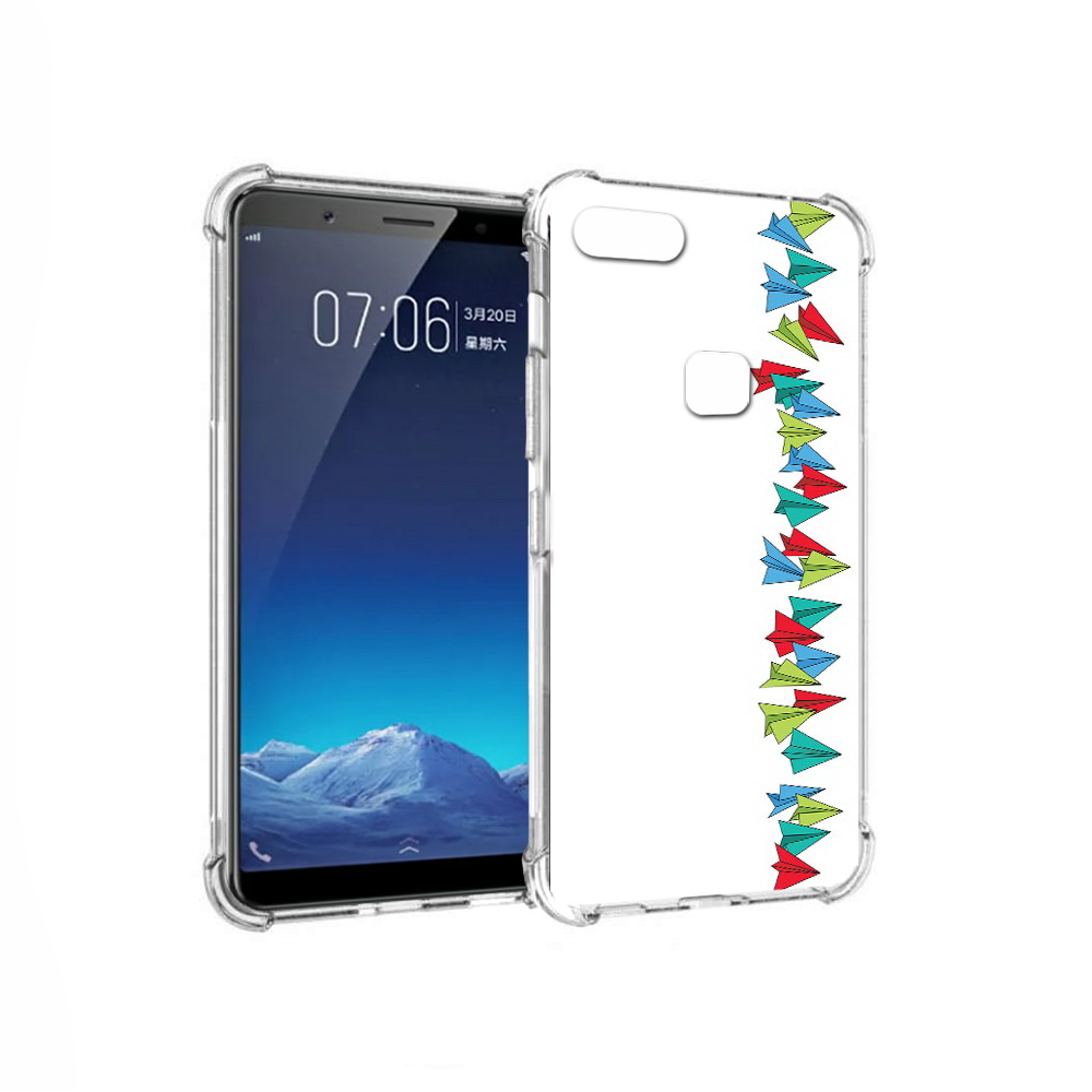 

Чехол MyPads Tocco для Vivo X20 самолетики из листочков (PT108350.433.593), Прозрачный, Tocco