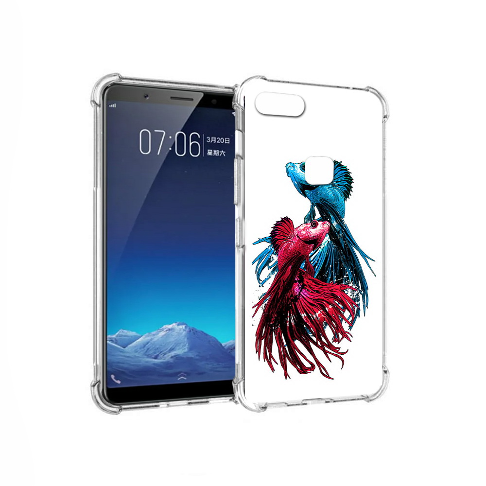 

Чехол MyPads Tocco для Vivo X20 рыбы петушки (PT108350.433.592), Прозрачный, Tocco
