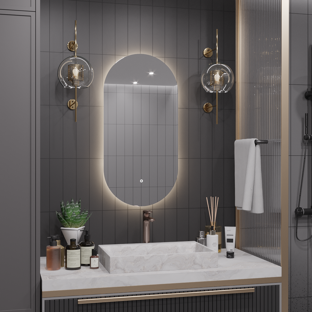 Зеркало для ванной Alias Олимпия 110*60 с нейтральной LED-подсветкой и антизапотеванием зеркало навесное александрия