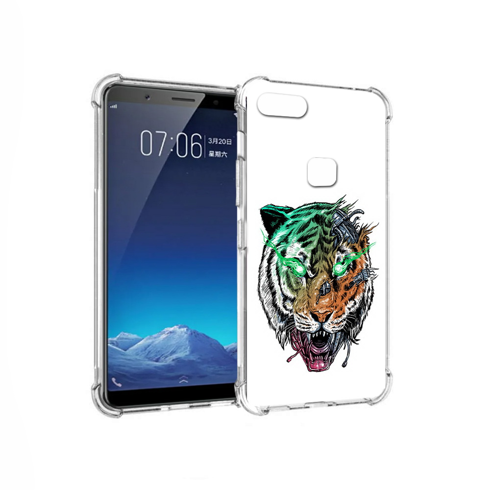 

Чехол MyPads Tocco для Vivo X20 робо-тигр (PT108350.433.584), Прозрачный, Tocco