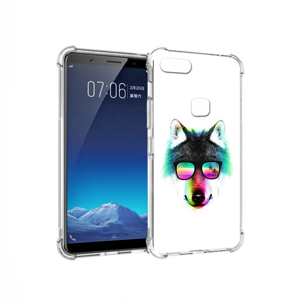 

Чехол MyPads Tocco для Vivo X20 радужный волк (PT108350.433.567), Прозрачный, Tocco