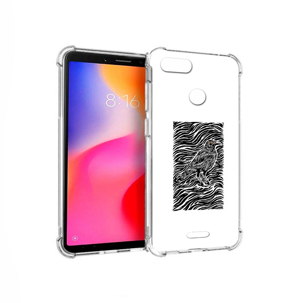 

Чехол MyPads Tocco для Xiaomi Redmi 6 ворон в абстракции (PT113762.304.272), Прозрачный, Tocco