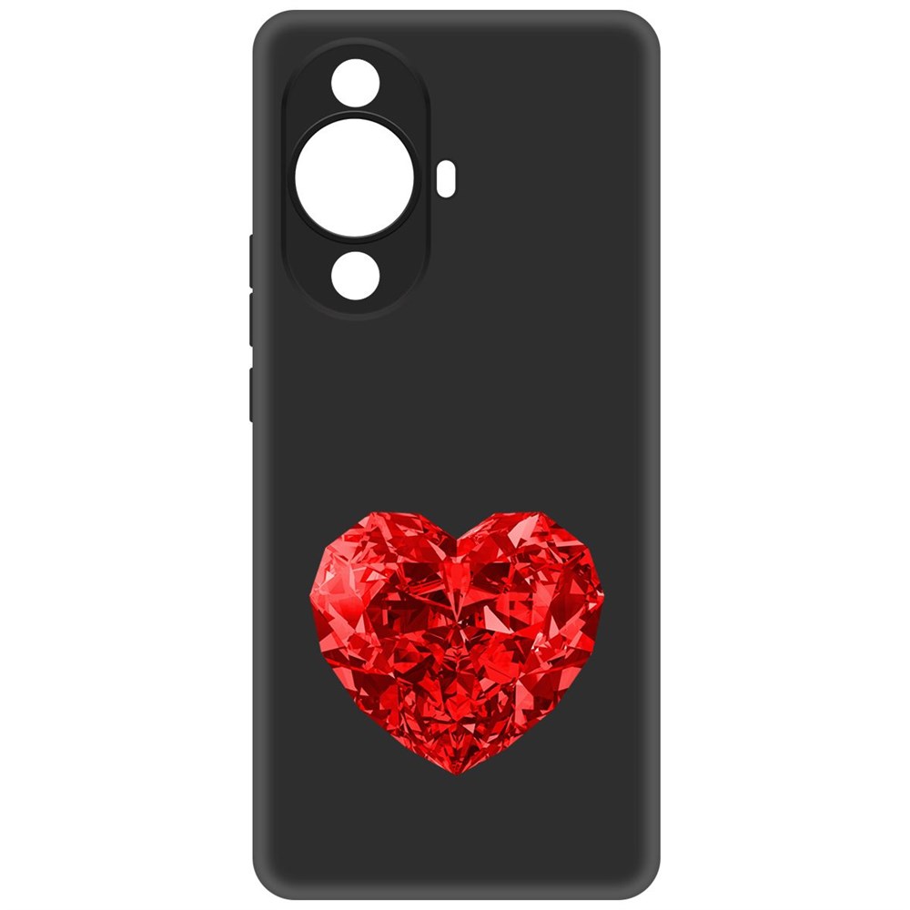 

Чехол-накладка Krutoff Soft Case Рубиновое сердце для Huawei Nova 11 Pro, Черный
