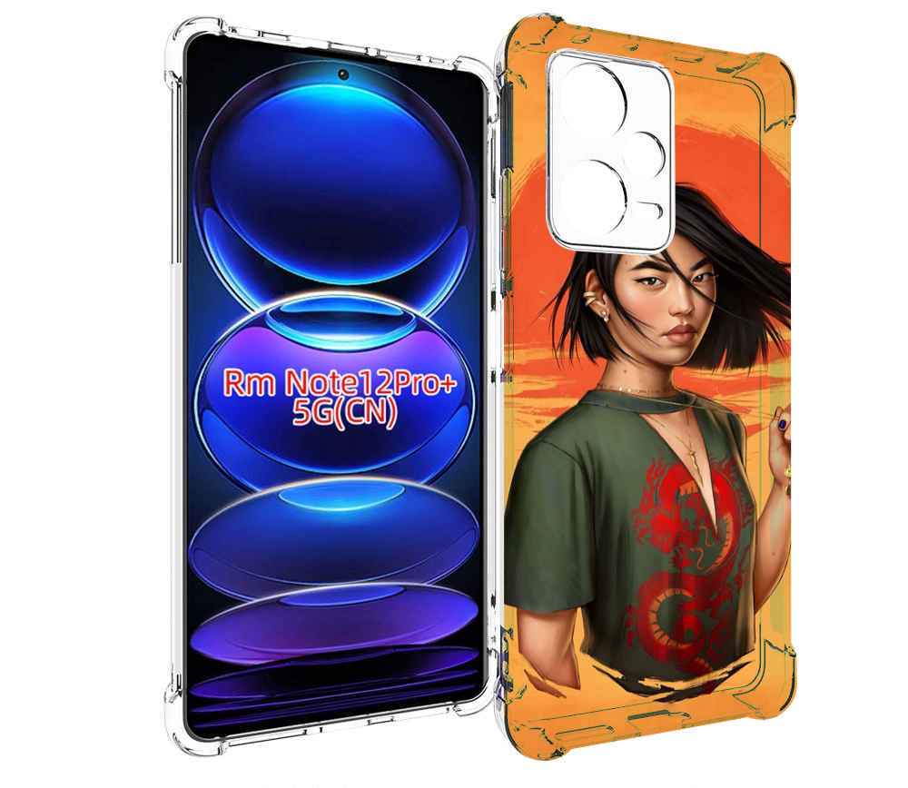 

Чехол MyPads девушка-в-оранжевом-фоне женский для Xiaomi Redmi Note 12 Pro + Plus, Прозрачный, Tocco