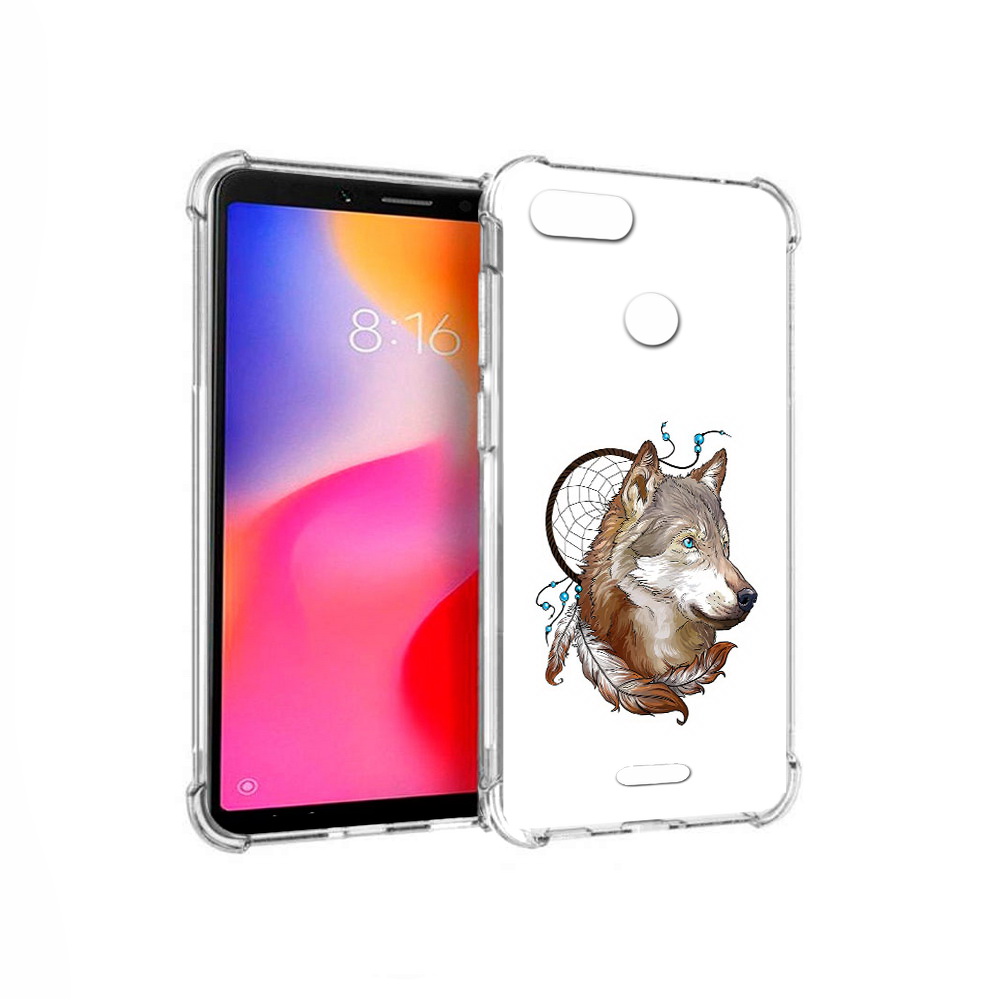 

Чехол MyPads Tocco для Xiaomi Redmi 6 волк и ловец снов (PT113762.304.269), Прозрачный, Tocco