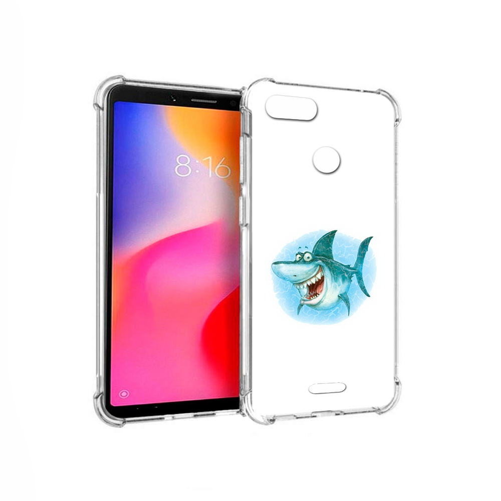 

Чехол MyPads Tocco для Xiaomi Redmi 6 веселая акула (PT113762.304.261), Прозрачный, Tocco