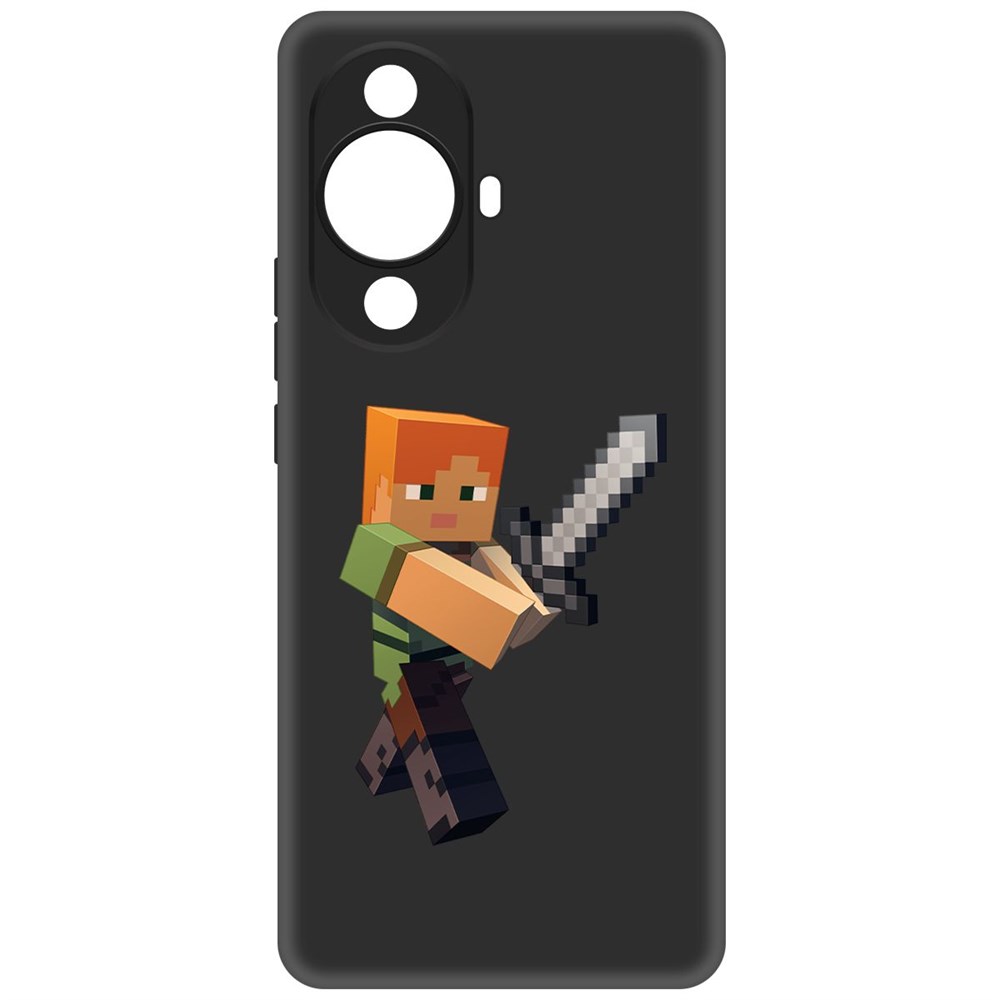 

Чехол-накладка Krutoff Soft Case Minecraft-Алекс для Huawei Nova 11 Pro, Черный