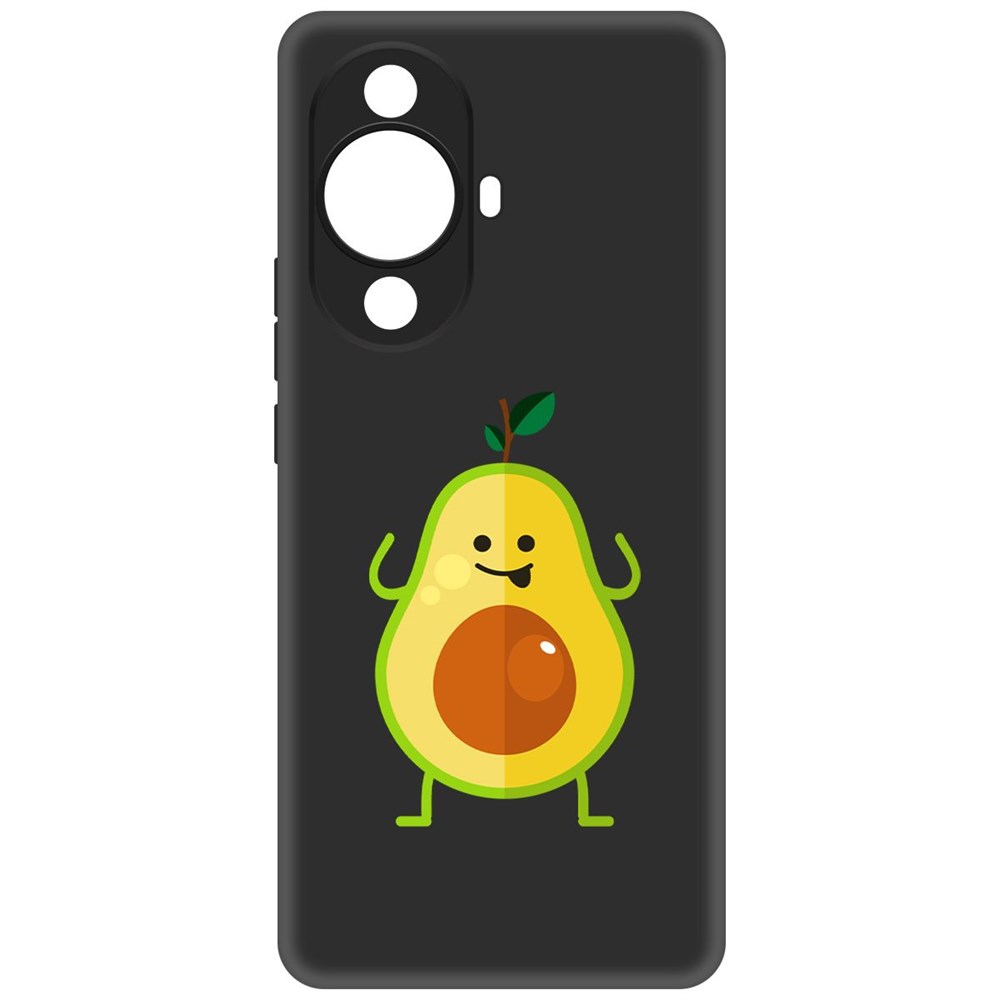 

Чехол-накладка Krutoff Soft Case Авокадо Веселый для Huawei Nova 11 Pro, Черный