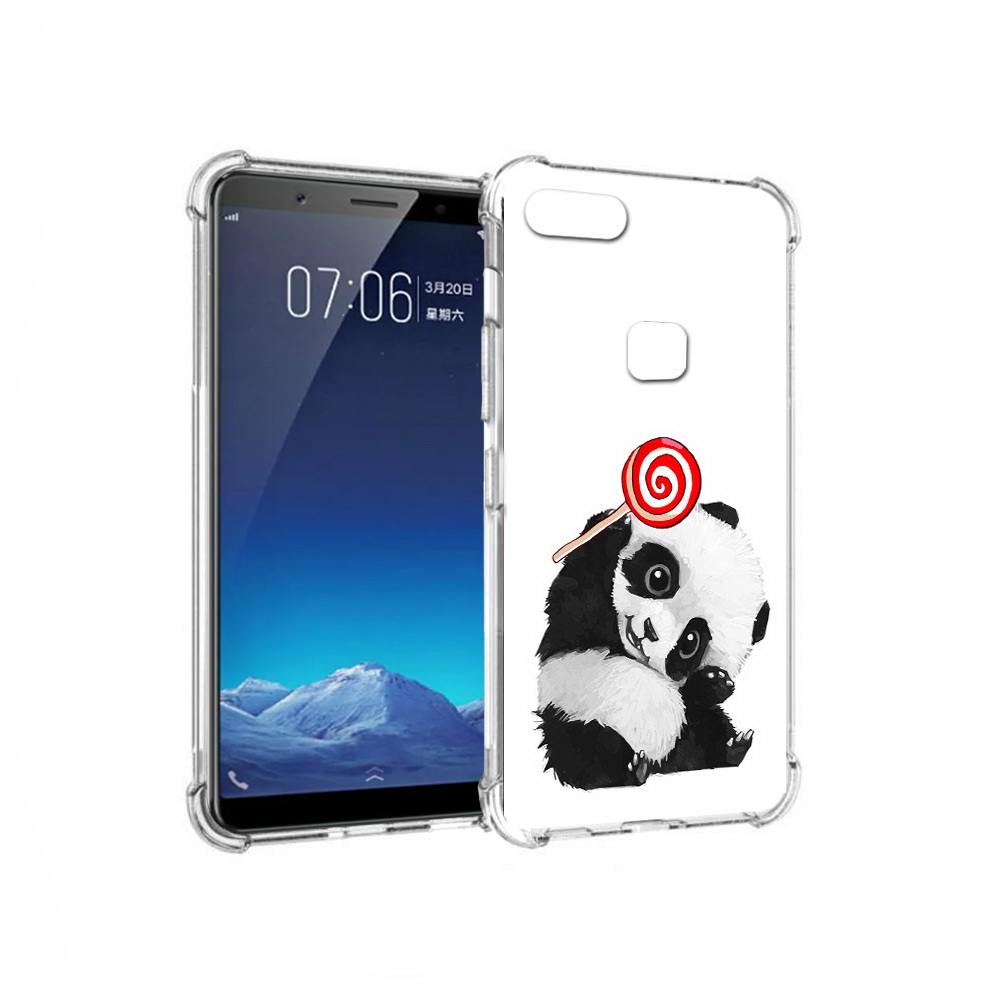 

Чехол MyPads Tocco для Vivo X20 панда с леденцом (PT108350.433.534), Прозрачный, Tocco