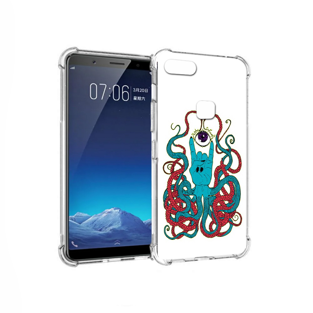

Чехол MyPads Tocco для Vivo X20 осьминог-рука абстракция (PT108350.433.530), Прозрачный, Tocco
