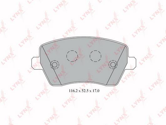

Тормозные колодки LYNXauto передние для Renault Clio 3, Logan 1, Grand Modus 04-14 BD5739