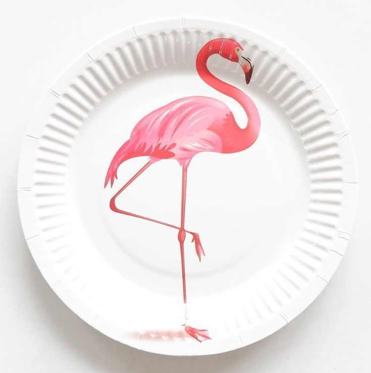 Тарелки Фламинго, 10 шт., 18 см