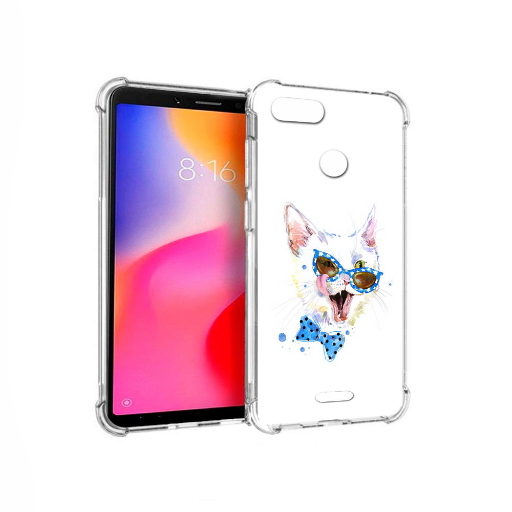 

Чехол MyPads Tocco для Xiaomi Redmi 6 белый кот (PT113762.304.229), Прозрачный, Tocco