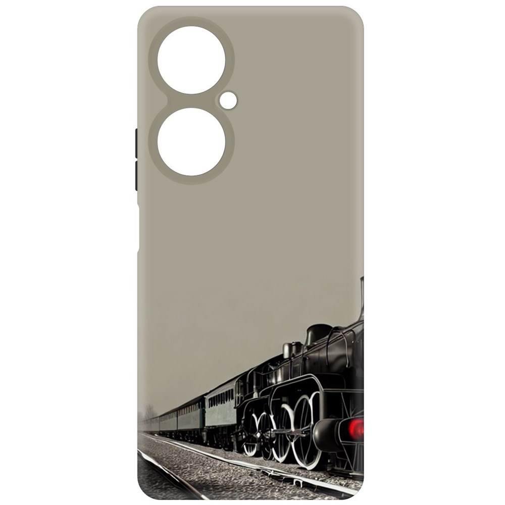 

Чехол-накладка Krutoff Soft Case Паровоз для Huawei Nova 11i, Черный