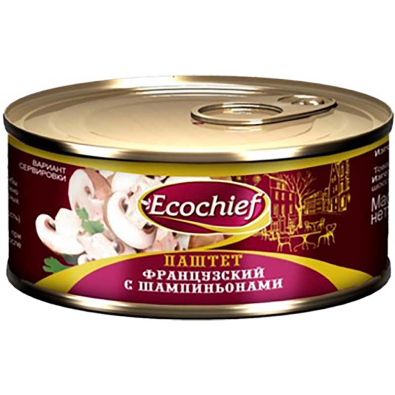 

Паштет Ecochief "Французский с шампиньонами", 100 г