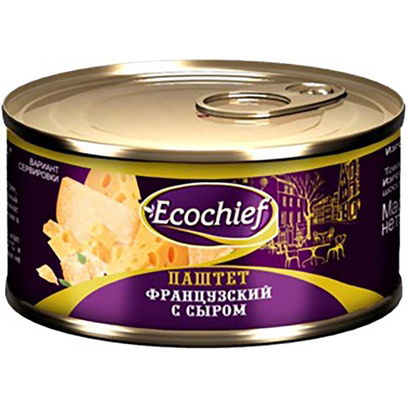 

Паштет Ecochief "Французский с сыром", 100 г