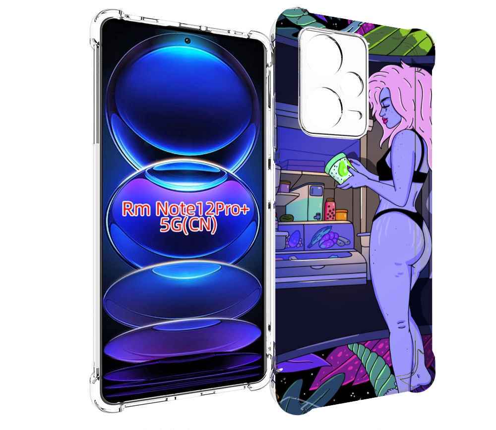 

Чехол MyPads девушка любит покушать женский для Xiaomi Redmi Note 12 Pro + Plus, Прозрачный, Tocco