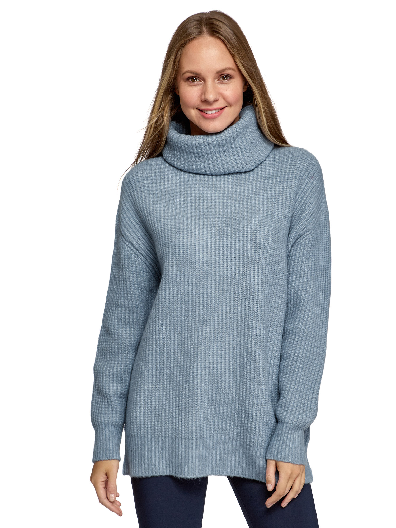

Свитер женский oodji 64405094 синий XL, 64405094