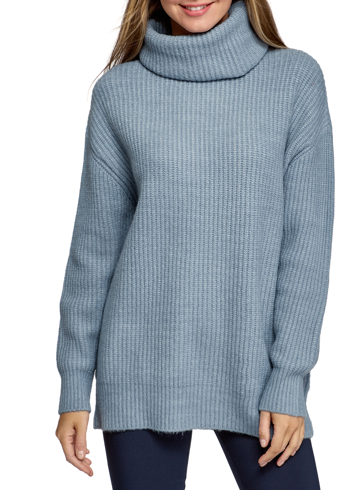 фото Свитер женский oodji 64405094 синий 2xl