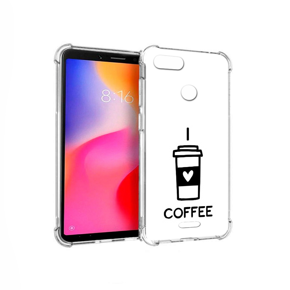 

Чехол MyPads Tocco для Xiaomi Redmi 6 Я люблю кофе (PT113762.304.206), Прозрачный, Tocco