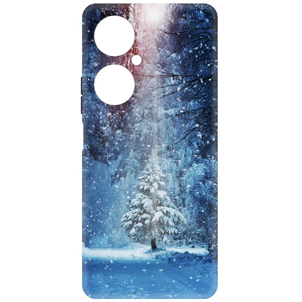 

Чехол-накладка Krutoff Soft Case Лесная ель для Huawei Nova 11i, Черный