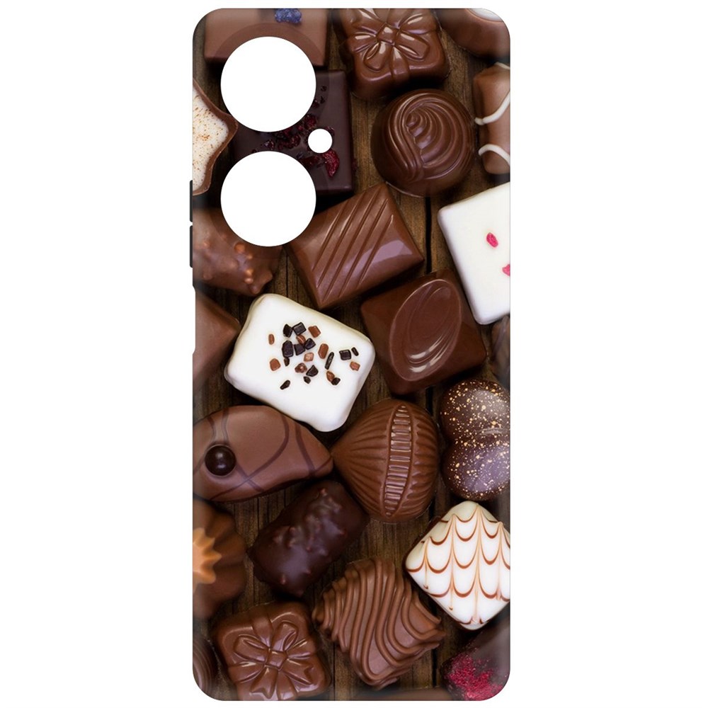 

Чехол-накладка Krutoff Soft Case Конфеты для Huawei Nova 11i, Черный