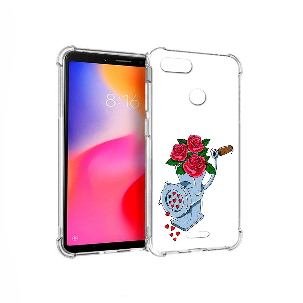 

Чехол MyPads Tocco для Xiaomi Redmi 6 Цветочные сердца (PT113762.304.199), Прозрачный, Tocco