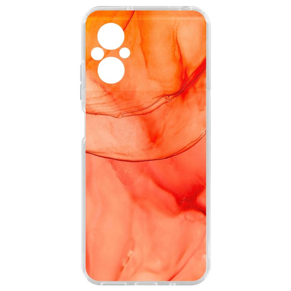 

Чехол-накладка Krutoff Clear Case Абстракт оранж для Xiaomi Poco M5, Прозрачный