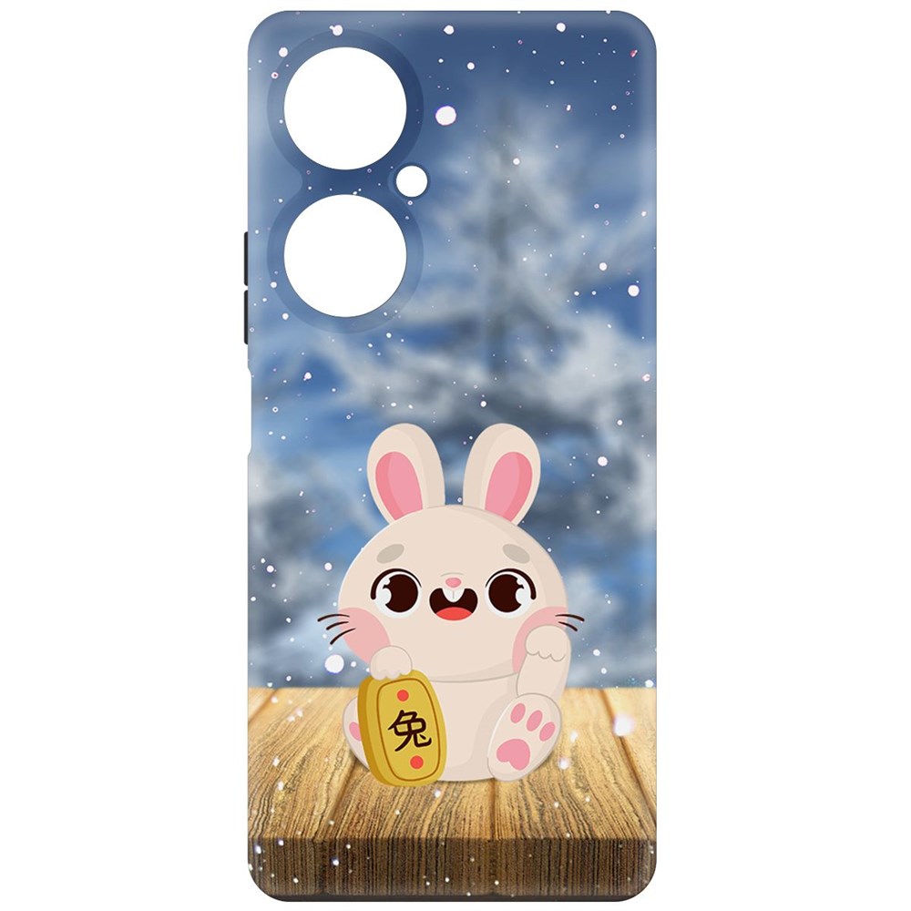 

Чехол-накладка Krutoff Soft Case Год кролика для Huawei Nova 11i, Черный
