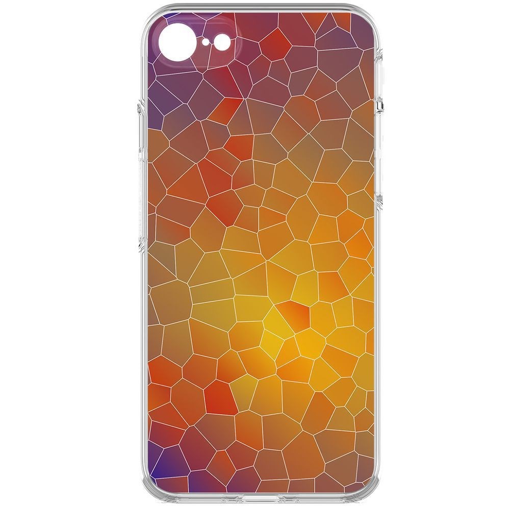 

Чехол-накладка Krutoff Clear Case Витраж 1 для iPhone 7/8/SE 2020 с защитой камеры, Прозрачный